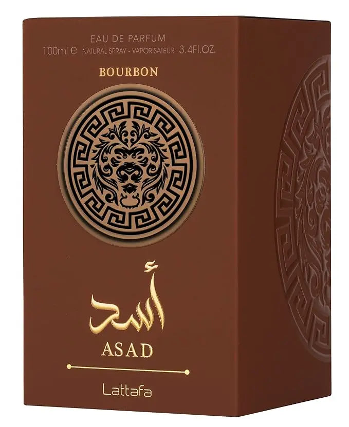 Lattafa Asad Bourbon - Eau De Parfum En Espray Unisex, 3.4 Onzas / 3.4 Fl Oz