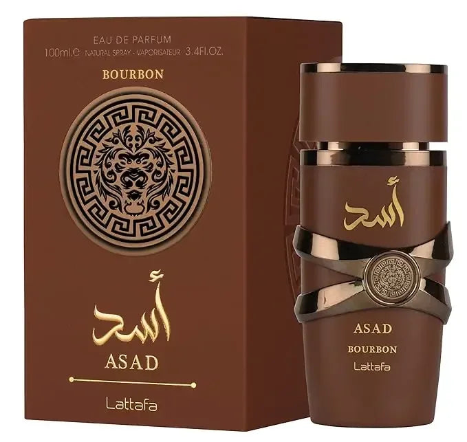 Lattafa Asad Bourbon - Eau De Parfum En Espray Unisex, 3.4 Onzas / 3.4 Fl Oz